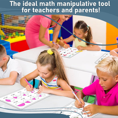 24Pcs Place Value Chart Dry Erase Flash Cards Double Sided Addition Subtraction Cardboard Math Whiteboard Math Manipulatives Teacher Portable Tool 12" x 9"