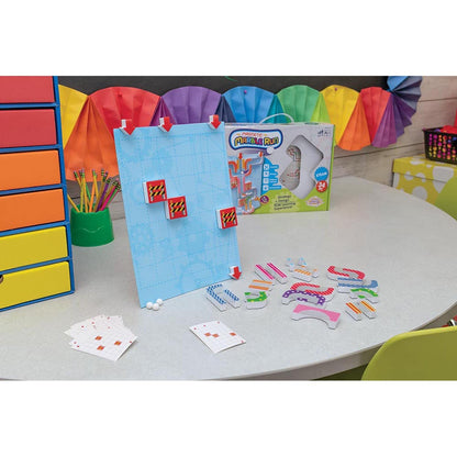 Magnetic Marble Run, Assorted Colors, 9.6" W x 11.2" H Magnetic Board, 34 Pieces
