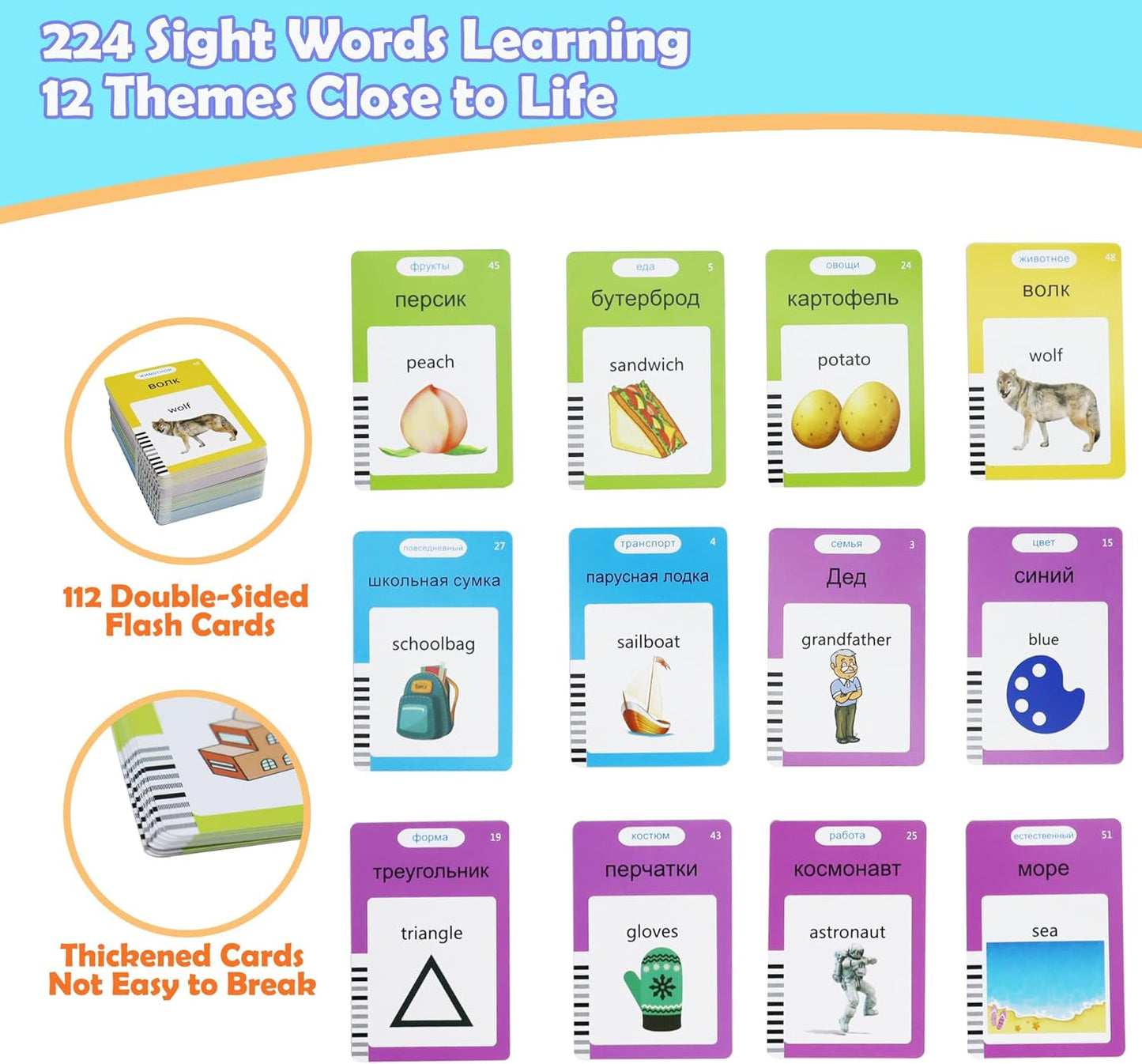 Spanish & English 510 Words Alphabet Bilingual Talking Flash Cards for 3-8 Years Toddlers, Pocket Speech Buddy Therapy Autism Toys, Educational Learning Interactive Toy for Boys Girls Kids Gifts Blue