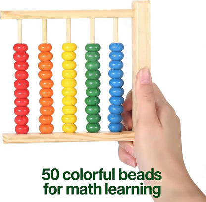 Miniature Counting Frame,5 Rows,Learning Mathematics Abacus