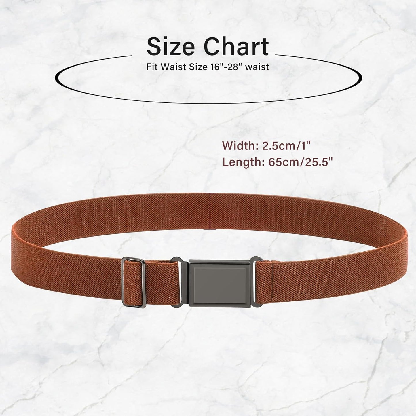 AWAYTR 3 PCS Kids Adjustable Magnetic Belts - Easy to Use Magnetic Buckle Belt for Boys and Girls