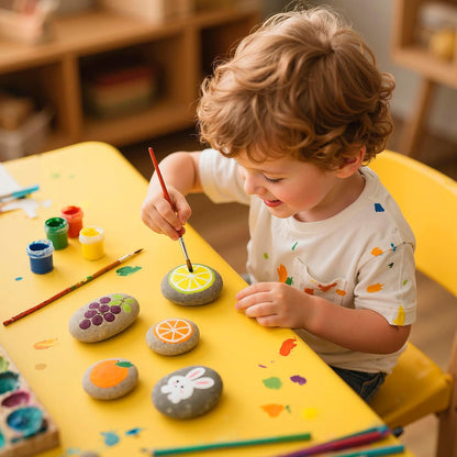Simetufy 25 Pcs Rocks for Painting, 2"-3" Painting River Rocks, Flat & Smooth Stones to Paint, Hand Picked Natural Stones for Painting, Crafts for Kids & Adults