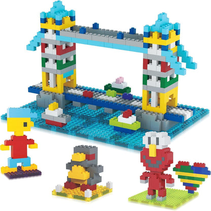 PicassoTiles 1016pcs Magnetic Tile & Building Brick Combo Construction STEM Toy Magnet Tiles for Creative Play Educational Toys for 3+ Large Bricks for Toddlers Compatible with Major Brands PTS1016