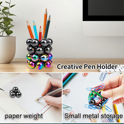 28 Pcs Magnet Stones Balls Fidget Toy, Adult Fidget Toys, Magnet Stones Balls Can Replace Ferrite Putty, Office Desktop Decoration, Stress Relief, Anti Anxiety, Executive Desk Toys (Black)