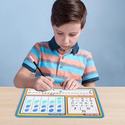 Aizweb 12 Pack Dry Erase Board Card,9" x 12" Small Whiteboard Number Line 120 Numbers Chart Ten Frame,Math Manipulatives Addition Subtraction Game for Student Classroom Must Haves Teacher Supplies