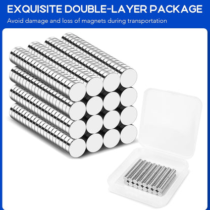 320Pcs Small Neodymium Magnets, 6x2mm Small Rare Earth Magnet Mini Magnets for Whiteboard, Office, School, STEM Measurement Kit, 3D Printing,Science Experiments