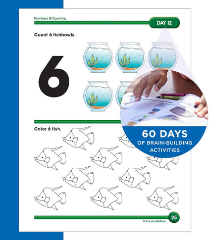 Summer Bridge Activities Preschool to Kindergarten Workbook, Activity Book Ages 4-6 With Math, Phonics, Handwriting Practice, Fitness, Flash Cards, Stickers, and More (Volume 1)