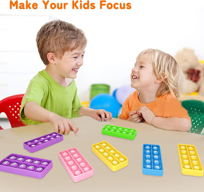 Ten Frame Popper, Math Fidget Sensory Toys, Ten-Frame Counting Toy, Educational Toy for Kids, Classroom Group Learning Activities for Toddler(Pack of 10)