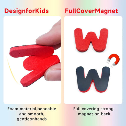 Magnetic Letters ABC Alphabet Magnets for Toddlers 1-3 Fridge Magnets 238 Pcs Double - Side Magnetic Letters Board for Preschool Toddler Spelling and Learning