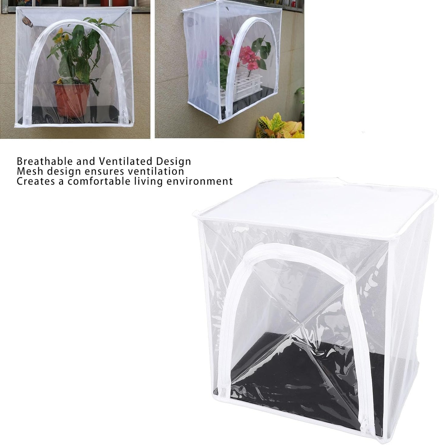 Wall Mounted Butterfly House Habitat, Multipurpose Breathable Large Space Lightweight Mesh Butterfly Cage