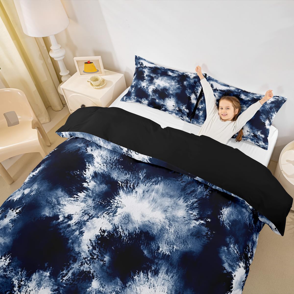 Laboratory Bedding Set Chemistry Lab Duvet Cover For Kids Teen Boys Girls Test Tube Microscope School Graffiti Comforter Cover Chemical Elements Science Theme Bedclothes 2Pcs Twin Size Gray
