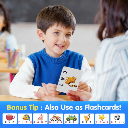 Matching Letter Game for 3 4 5 Year Old Girls Gifts, ABC Learning Toys for Kids Age 3-5, Educational Spelling Games Toys for Toddler Age 4-8, Preschool Birthday Gifts for 2 3 4 5 Year Old Boys Girls
