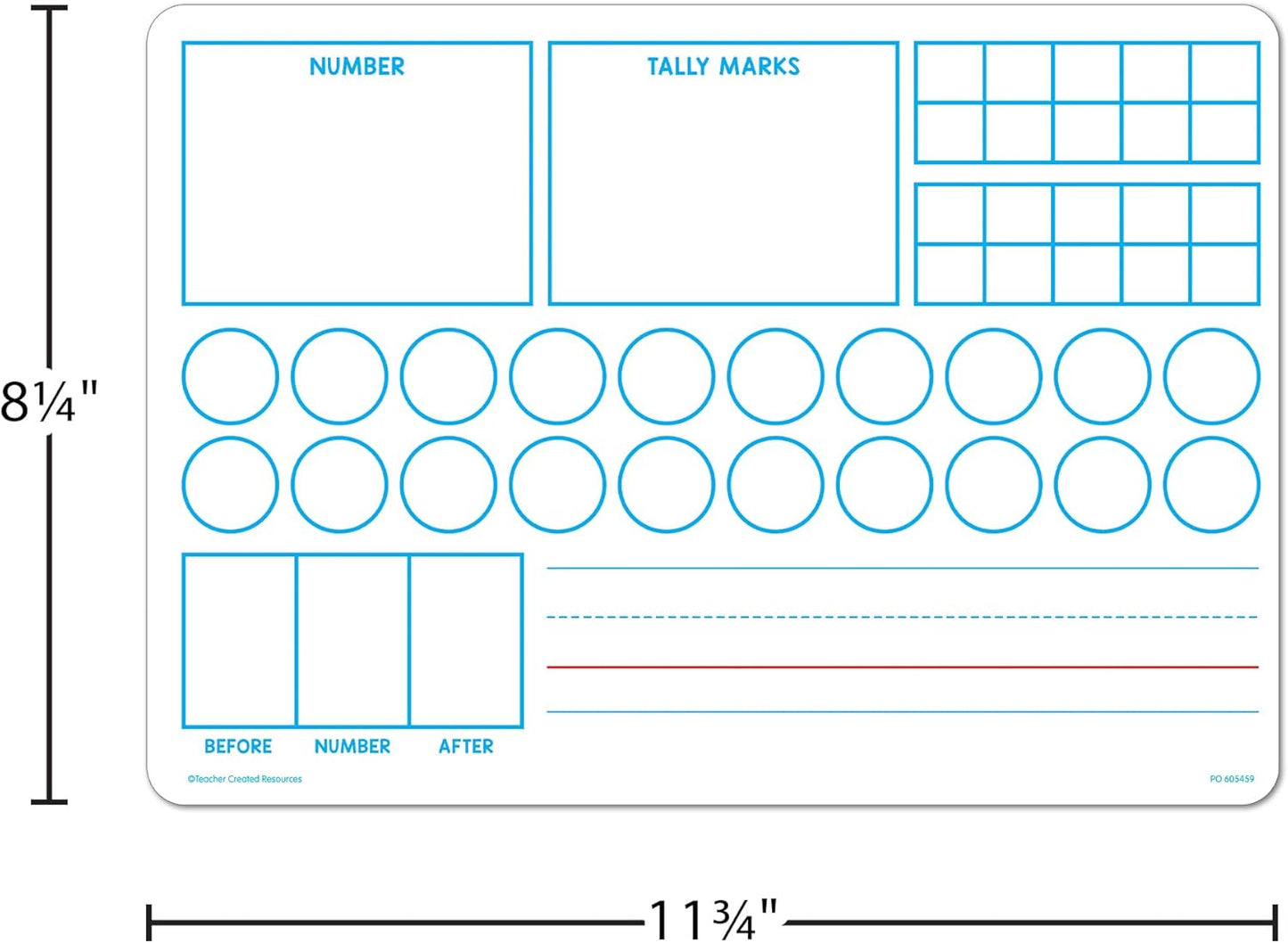 Teacher Created Resources Double-Sided Learning Numbers 1–20 Dry-Erase Boards (TCR77076)