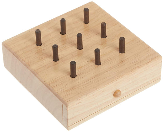 Baseline - 453602 453602 9 Hole Wooden Pegboard to Improve Fine Motor Coordination, Finger Dexterity, Concentration and Increase Reactionary Speed., Model:12-3141