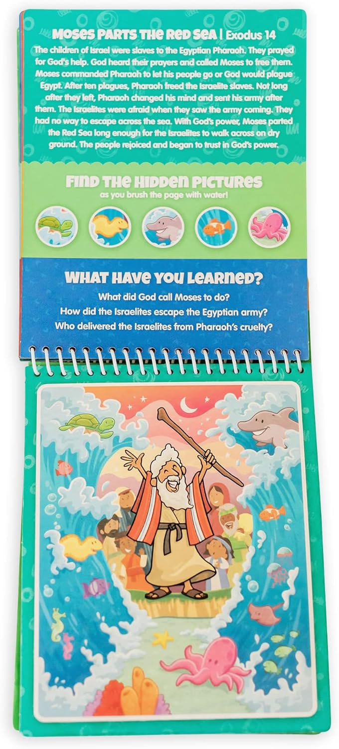 Water Reveal Coloring Scripture Book for Kids Ages 3+. New Testament Bible Stories: Preschool, Elementary, Primary, Christian, Religion