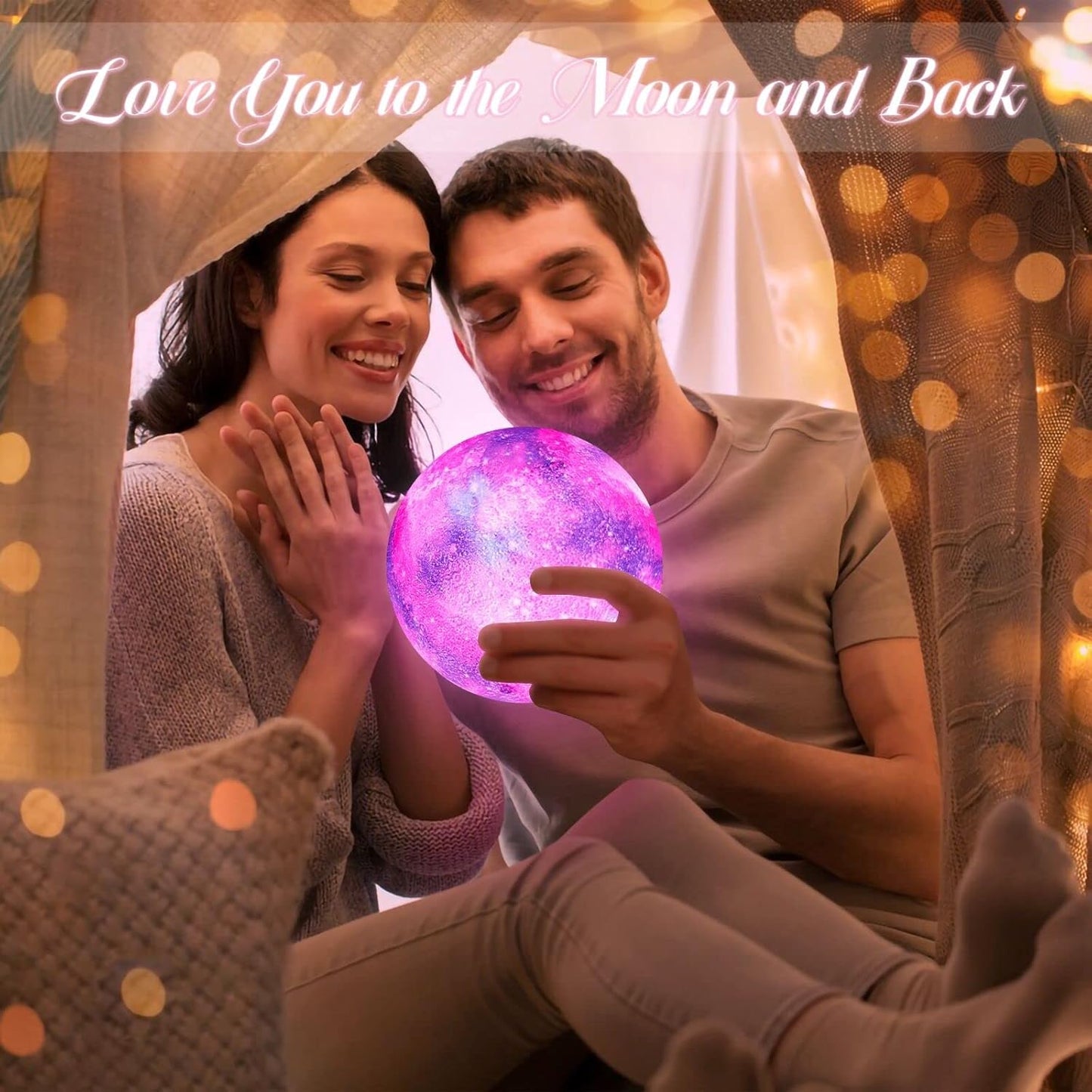 BRIGHTWORLD Moon Lamp Galaxy Lamp 5.9 inch 16 Colors LED 3D Moon Light, Remote & Touch Control Moon Night Light Gifts for Girls Boys Kids Women Birthday（Wooden Base）