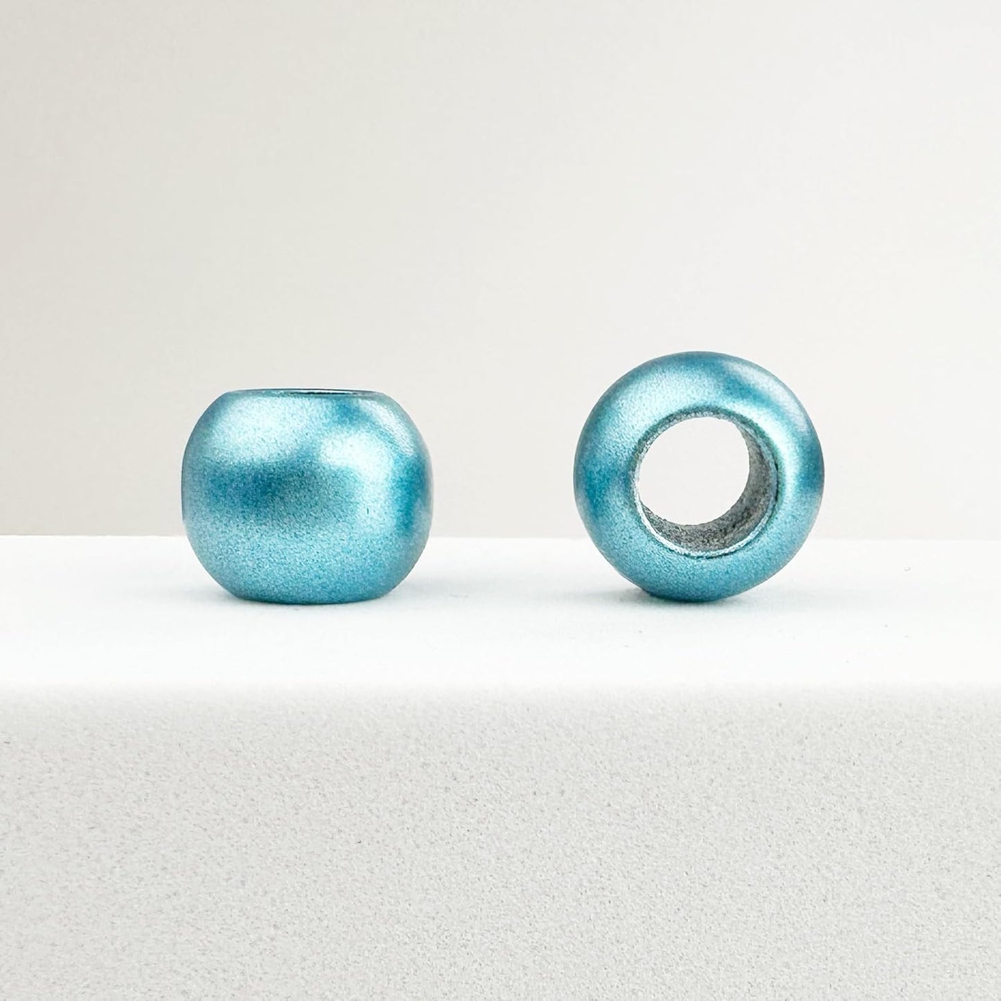 300 Acrylic Large Hole Beads for Crafts and for Hair 10mm x 12mm Acrylic Barrel Beads with 5.7mm Large Hole, Glossy Primary Assortment
