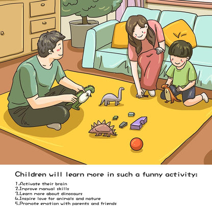 YODAR 3 Pcs Dinosaur Fossil Skeleton DIY Toys 8.7 Inch Educational Puzzles Model Set for Kids Over 8 Years Old