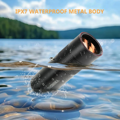 2026 New ED+LAK 12X33 Handheld Monocular Telescope Waterproof with Phone Adapter,PXA&FMC&BAK4 Lens,Ultra Clear High Power Pocket Small Compact Monocular for Kids&Adults Travel Birdwatching Hiking