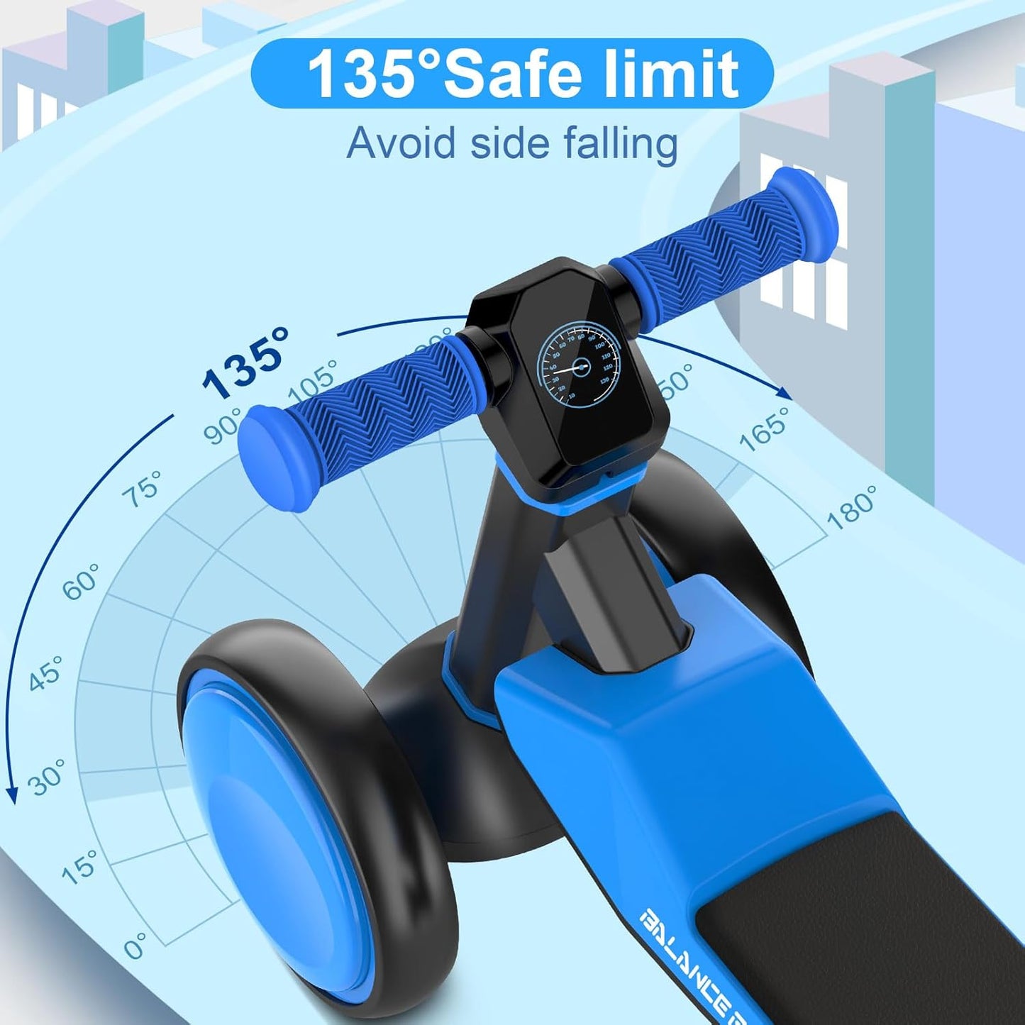 ESPRAY Colorful Lighting Baby Balance Bike Toys for 1 Year Old Girls Gifts, Toddler First Bike 12-24 Months with Adjustable Soft Seat, 4 Silent Wheels Ride on Toy, Perfect First Birthday Gift