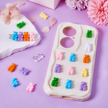 Kissitty 100Pcs Clear Acrylic Bear Beads Cute Bears Loose Beads Bulk Transparent Gummy Bear Spacer Bead Counting Bears for Bracelet Adults Necklace Earring Crafts Bag Key Chain DIY Jewelry Making