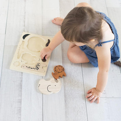 Wee Gallery Wooden Puzzles for Toddlers 1-3 – Count to Ten Ladybugs Toddler Puzzle, Puzzles for 1 Year Old & Up, Wooden Toddler Puzzle for Fine Motor Skills & Early Number Learning