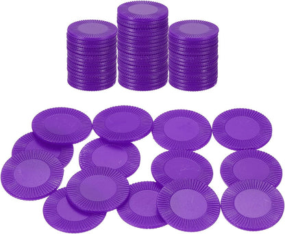 uxcell 64Pcs Plastic Poker Chips, 0.9 Inch Mini Bingo Chips Learning Counters Counting Counters Disks Markers Opaque Game Tokens for Game Play Math Counting, Red, Pattern