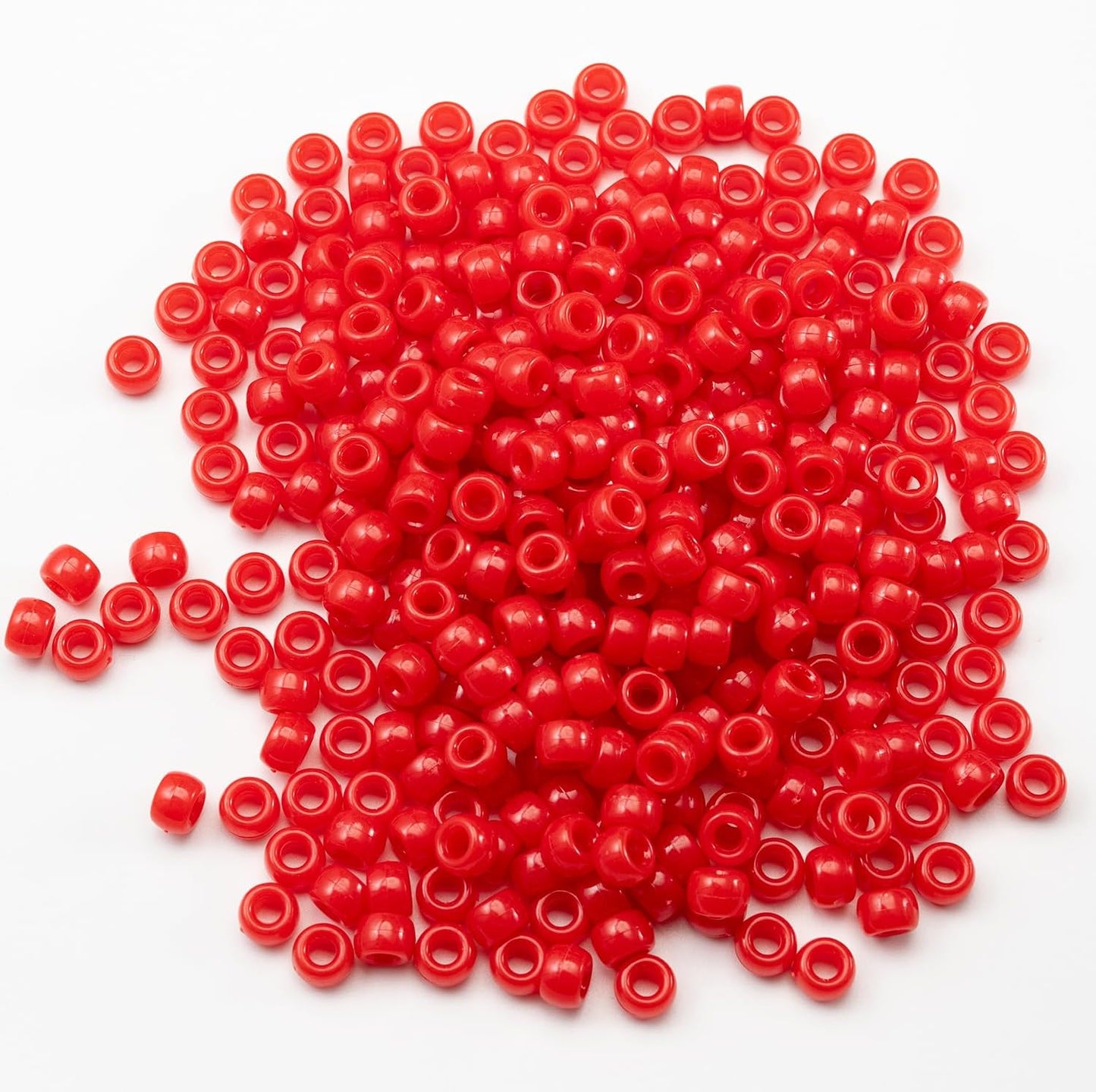 Gxueshan 1000 Pcs Acrylic Black Pony Beads 6x9mm Large Hole Pen Hair Kandi Beads Bulk for Friendship Bracelet Necklace Jewelry Making Earring Braiding Kit