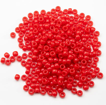 Gxueshan 1000 Pcs Acrylic Black Pony Beads 6x9mm Large Hole Pen Hair Kandi Beads Bulk for Friendship Bracelet Necklace Jewelry Making Earring Braiding Kit