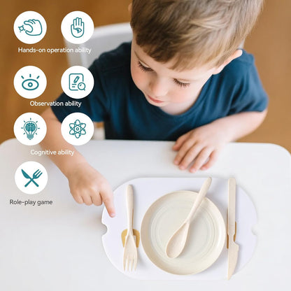 bopoobo 2-in-1 Sensory Table Kitchen Play Top - Grill & Stove with Plates Montessori-Inspired Kitchen Helper Tray Tiny Chef's Ultimate Kitchen Station - Double-Sided Sensory Play Fun