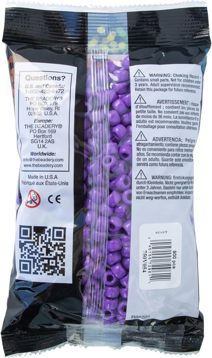 The Beadery 6 by 9mm Barrel Pony Bead, Crystal (750V006), Small, 900-Pieces