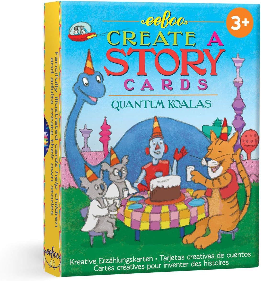 eeBoo: Quantum Koala Create a Story Cards Game, Provides Great Interaction, Creative and Imaginative Play, New Stories Every Time it is Played, Perfect for Ages 3 and up