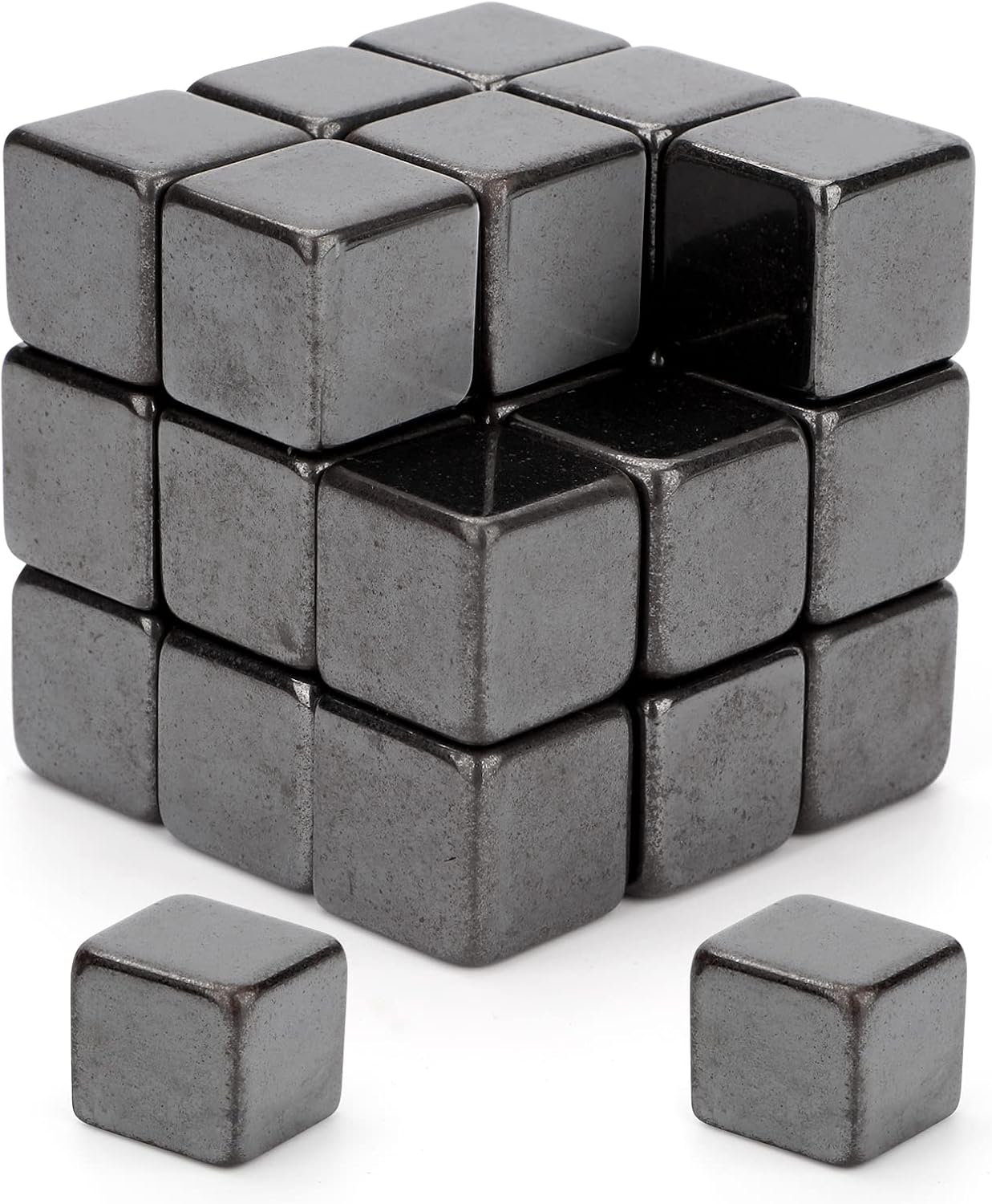 Fidget Balls Magnet Toy for Adults, Square Black Magnetic Stones, Magnet Hand Roller, Magnetic Rocks for Office, Cool Magnetic Gadget Sciencce Kit (28PCS)