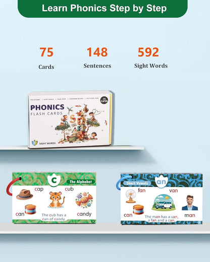 Phonics Learning Toy for Preschoolers – Phonics Flash Cards with Talking Pen, Speech Therapy & Autism Sensory Toy, Learn to Read Educational Gift for Boys & Girls,Kindergarten Learning Activities