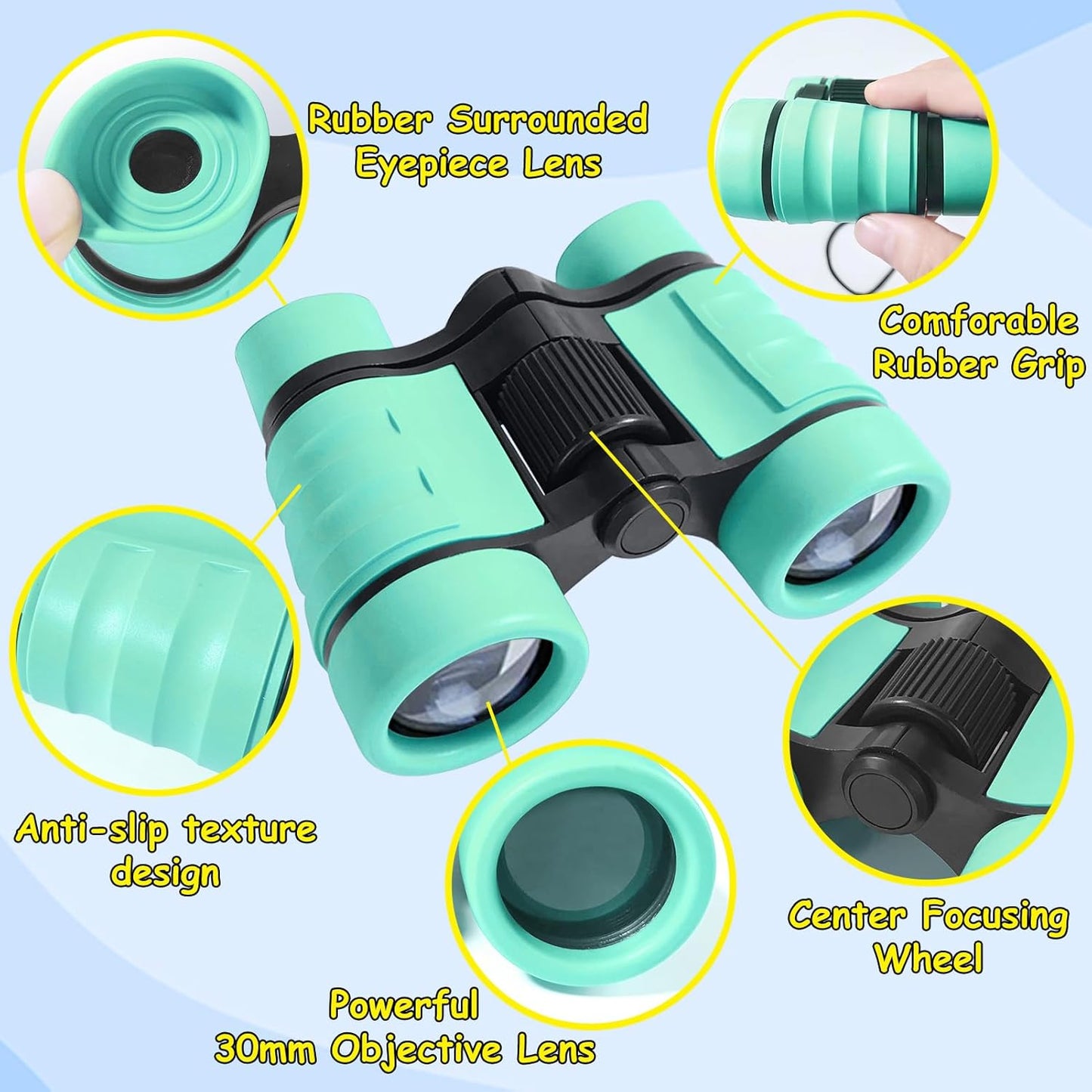 ESSENSON Binoculars for Kids Toys Gifts for Age 3, 4, 5, 6, 7, 8, 9, 10+ Years Old Boys Girls Kids Telescope Outdoor Toys for Sports and Outside Play, Bird Watching, Birthday Presents(Blue)