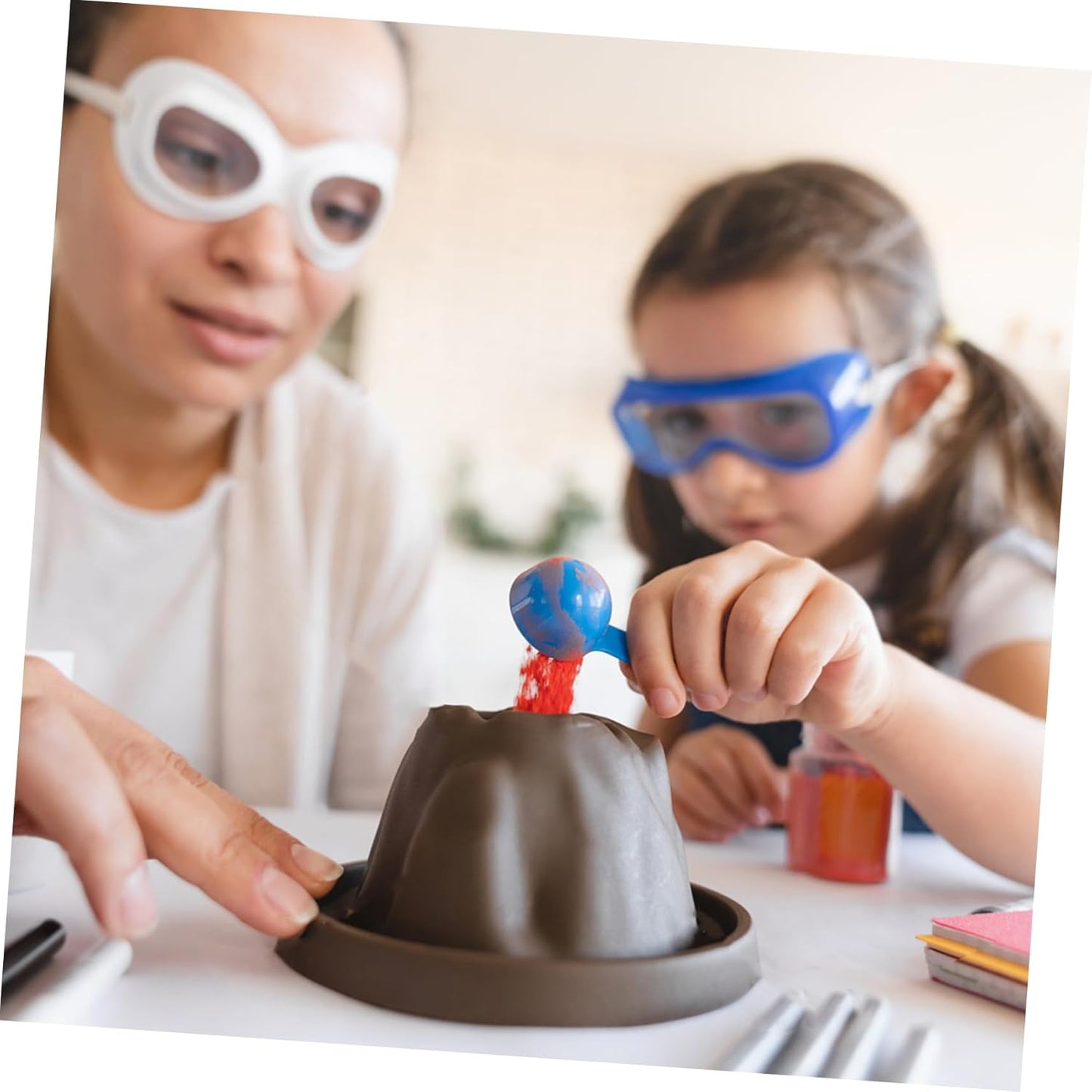 6pcs Volcano Model Accessories for Boys and Girls Volcano Science Kit DIY Eruptions Experiment Toys