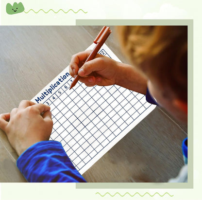 24 Set Multiplication Chart WhiteBoard, 9" x 12" Double Sided Dry Erase Multiplication Flash Cards Times Table Chart Math Manipulatives for Kids Students 1st/2nd/3rd/4th Grade Home Supplies