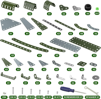 Lucky Doug STEM Building Projects Model Train Set Toys for Boys Kids 8 9 10 11 12 Years Old and Older - 340 PCS DIY Metal Building STEM Toys