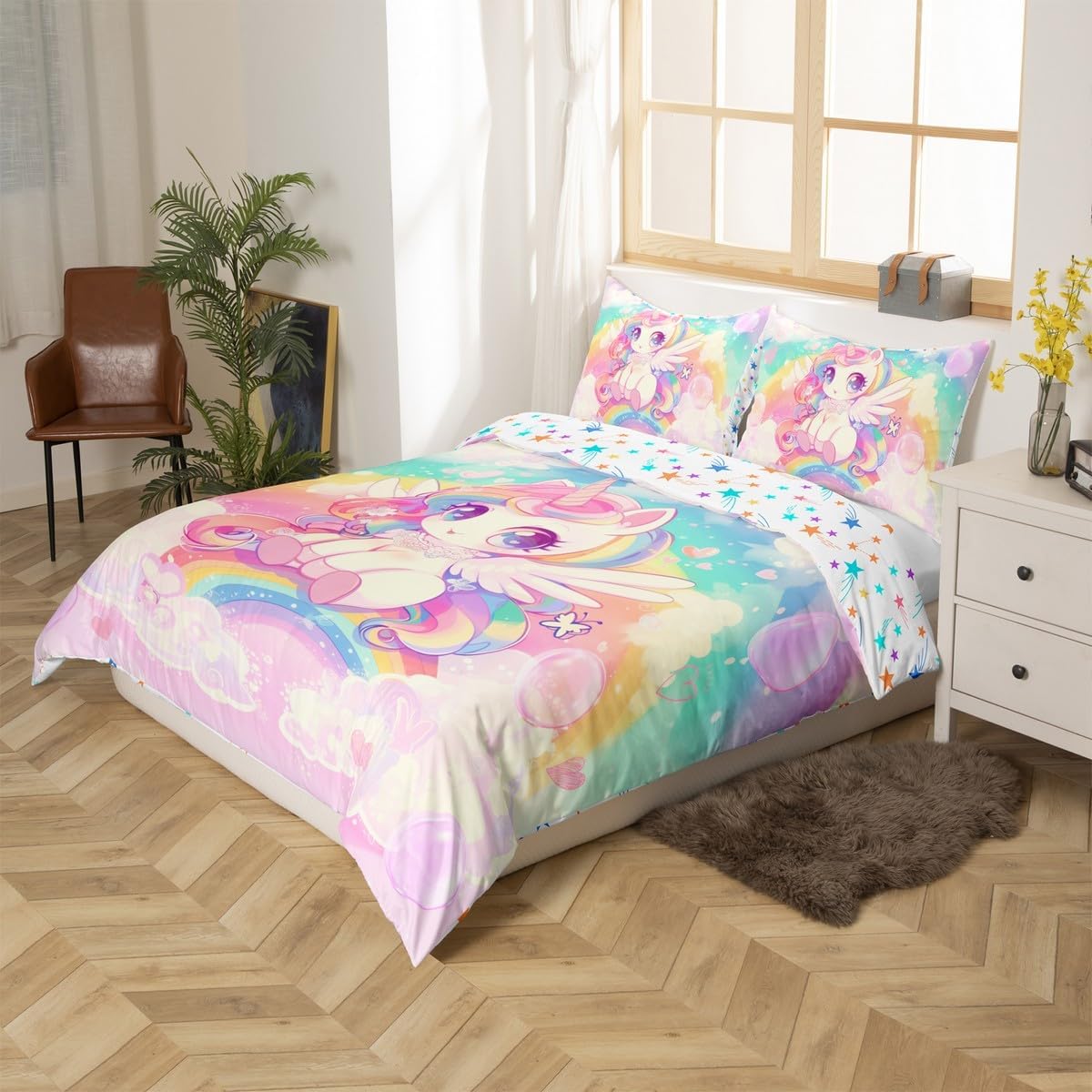 Drum Kit Duvet Cover,Kids Musical Instruments Bedding Set,Rock Music Comforter Cover for Boys Girls Room Decor,Neon Lighting Lightweight Bedspread Cover Twin Size with 1 Pillow Case(No Comforter)