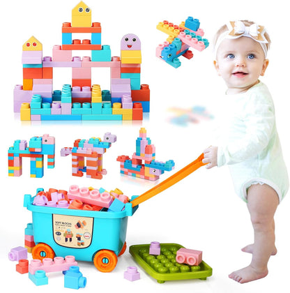 78 Pcs Top STEM Soft Building Block Sets for Kids Aged 18 months to 6 years.Mega Blocks for Baby.Large Construction Stacking Block Toys for Toddler to Improve Imagination、Creativity、Hands-on Ability