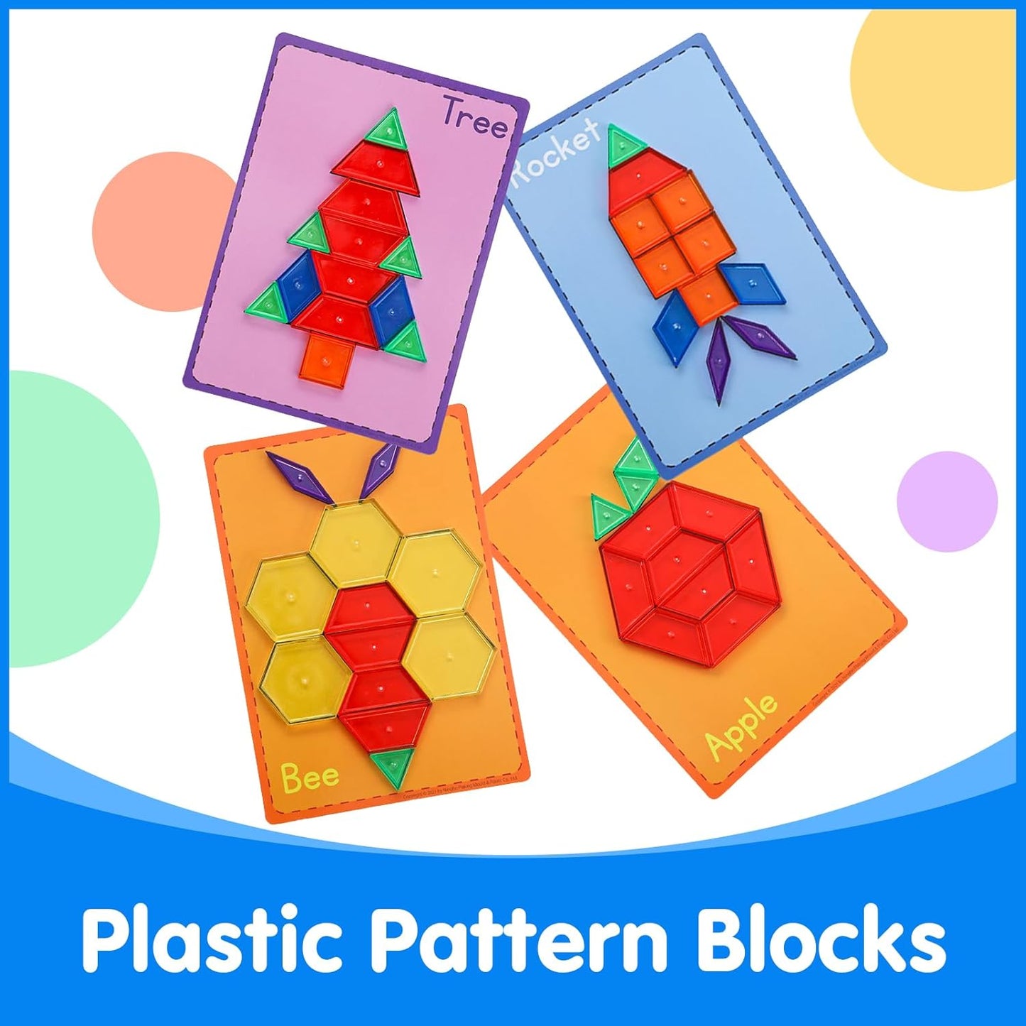 60 Pieces 3D Shapes for Teaching - 140 Pcs Translucent Pattern Blocks - Geometric Solids for Kids,Light Table Manipulatives,Translucent Toy for Light Table