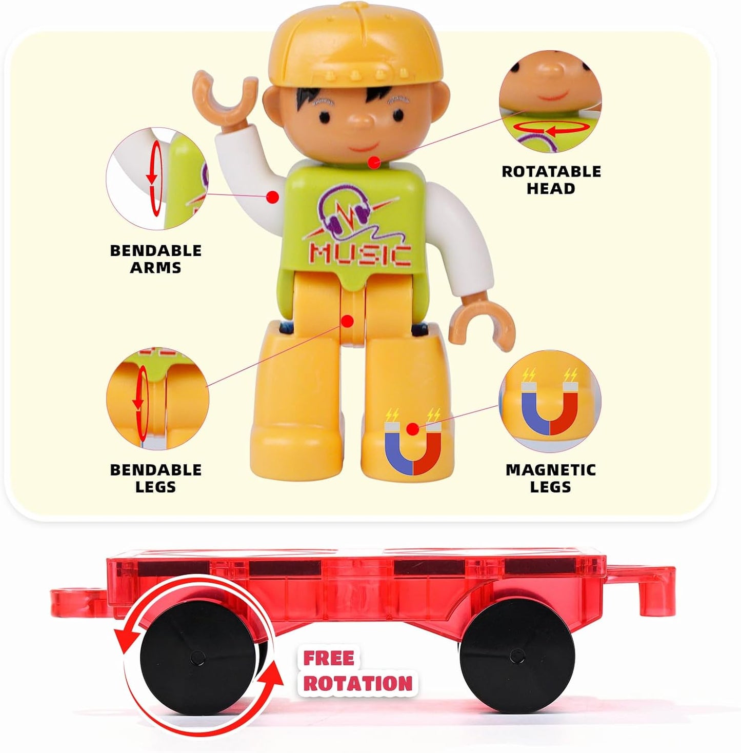 MAGBLOCK 85Pcs Marble Run Magnetic Tiles Toy Building Blocks STEM Educational Child Brain Development Kit Magnet Construction Toys for Boys Girls Kids Age 5 6 7+ Years Old