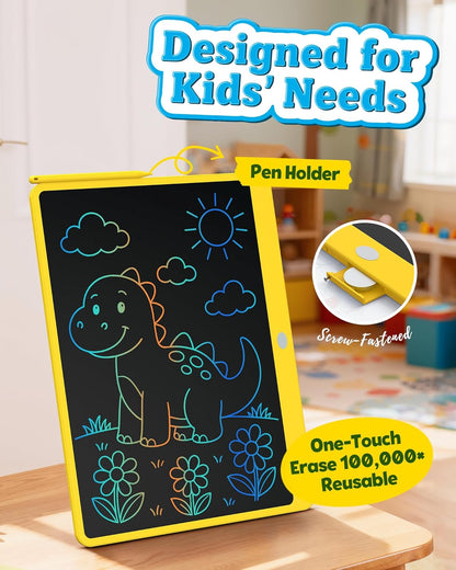 Bravokids Toys for 3-6 Years Old Girls Boys, LCD Writing Tablet 10 Inch Doodle Board, Electronic Drawing Pads, Educational Birthday Gift for 3 4 5 6 7 8 Years Old Kids Toddler (Blue)