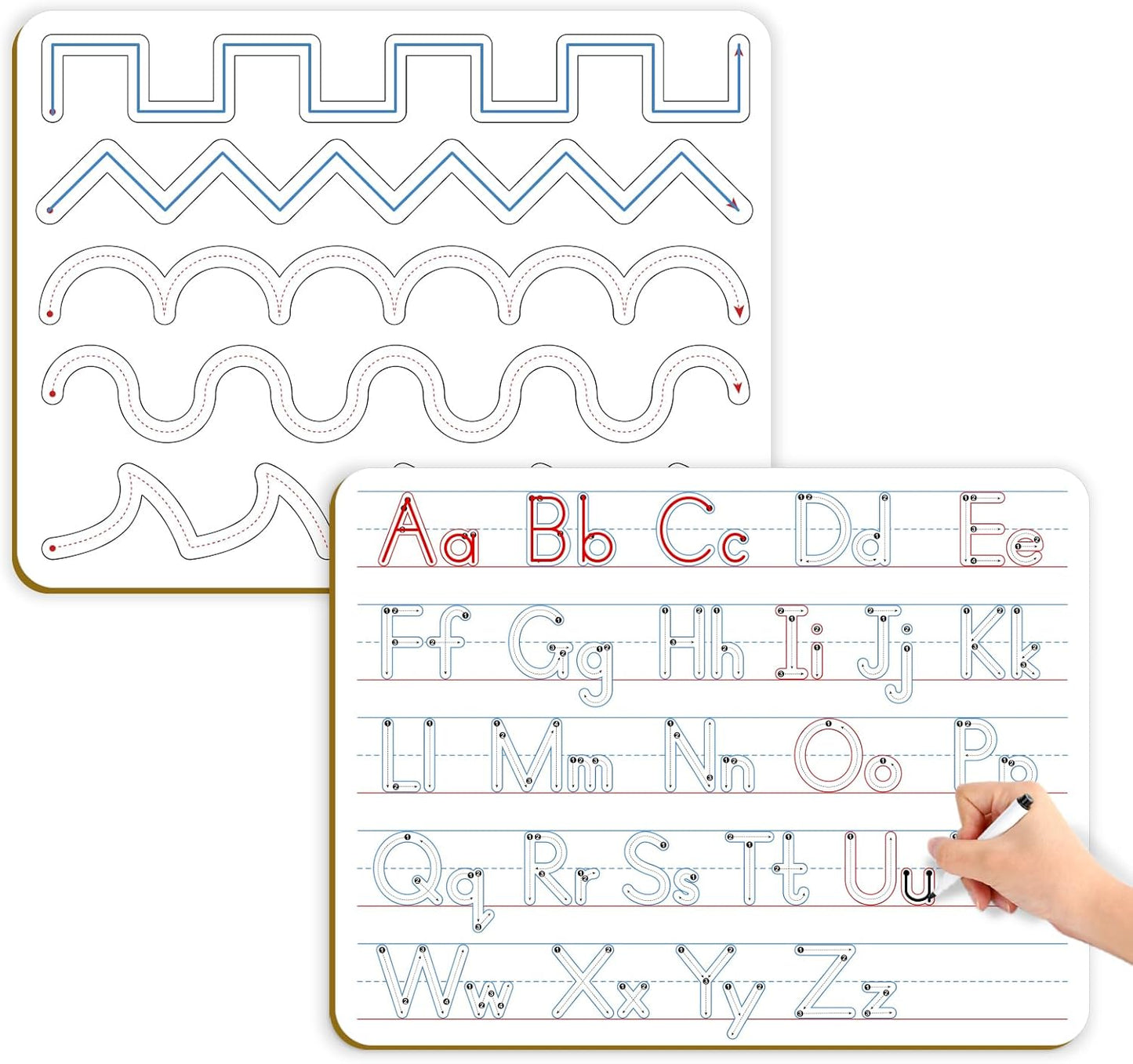 Aizweb 12 Pack Dry Erase Board Card,9" x 12" Small Whiteboard Number Line 120 Numbers Chart Ten Frame,Math Manipulatives Addition Subtraction Game for Student Classroom Must Haves Teacher Supplies