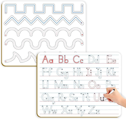 Aizweb 12 Pack Dry Erase Board Card,9" x 12" Small Whiteboard Number Line 120 Numbers Chart Ten Frame,Math Manipulatives Addition Subtraction Game for Student Classroom Must Haves Teacher Supplies