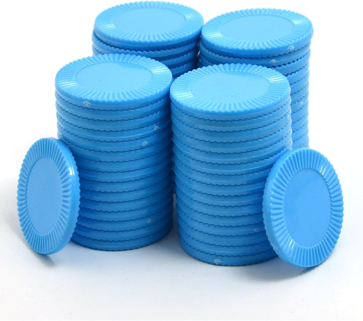 Smartdealspro 64pcs 32mm/1.26 Inch Opaque Plastic Learning Counters Disks Mini Poker Chips Game Tokens with Storage Box (Red)