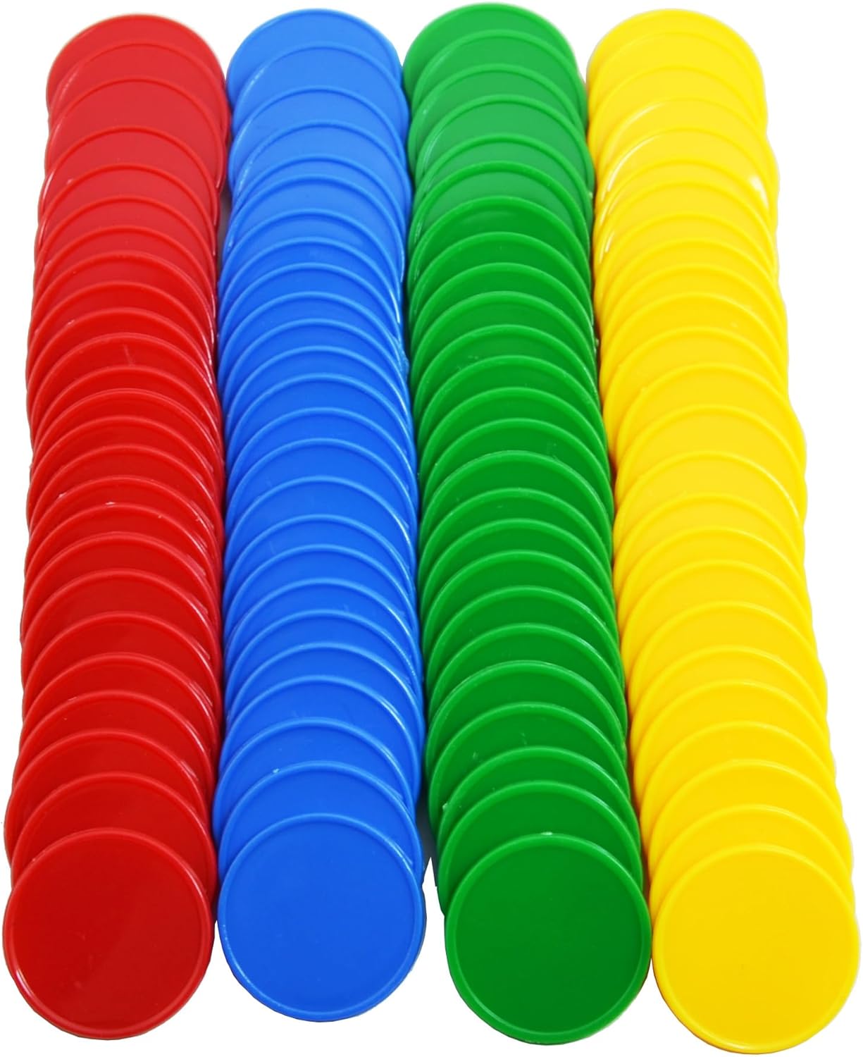 Smartdealspro Set of 100 1 Inch Opaque Plastic Learning Counters Mini Poker Chips Game Tokens with Storage Box (Pink)