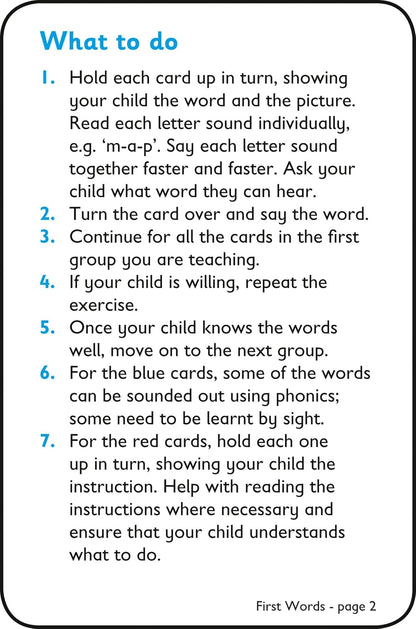 First Words Flashcards: 40 Cards (Collins Easy Learning Preschool)