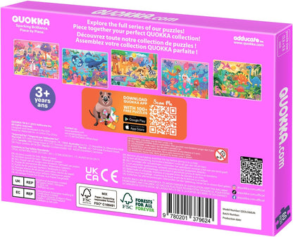 QUOKKA Puzzles for Kids Ages 4-6 – 60 Piece Jigsaw Puzzles for Toddlers Ages 3-5 with Unicorns – Quiet Time Toy for Preschoolers 2-4 – FSC Certified Educational Learning Game for Boys and Girls
