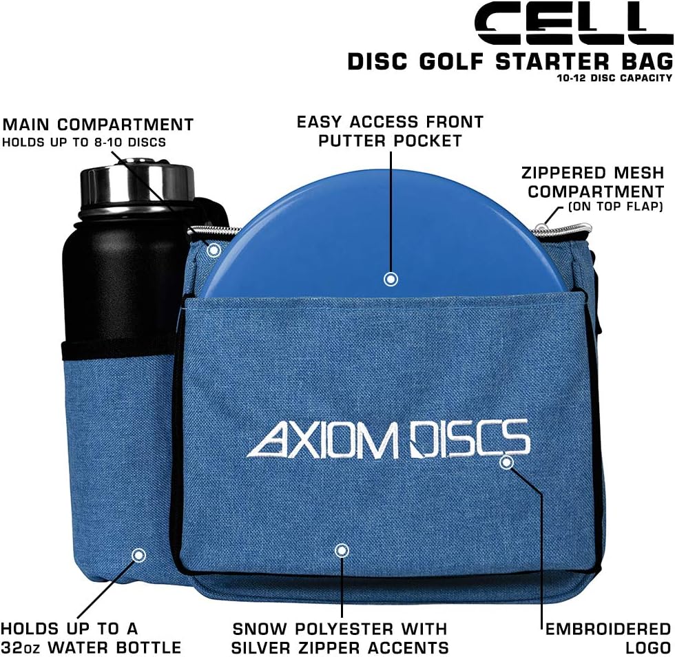 Axiom Discs Cell Disc Golf Starter Bag (Choose Your Favorite Color)